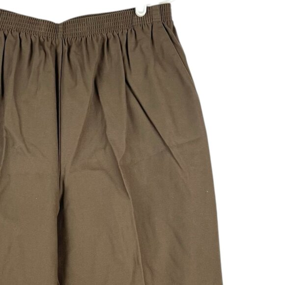 Alfred Dunner Women's Pull-on Elastic Waist Brown Pants Size 16 Straight Leg NWT - Picture 5 of 11